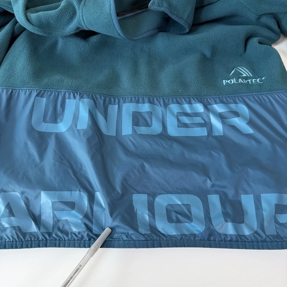 Under Armour Polartec Fleece Full Zip Jacket Mens Large Logo Gorpcore Sporty